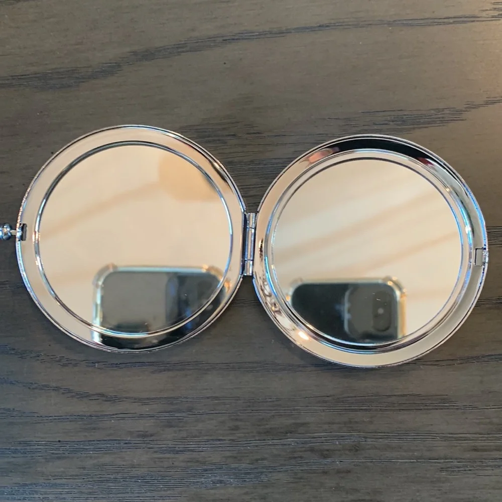 Sister Act Fabulous Mirror Compact with Red Rhinestones
